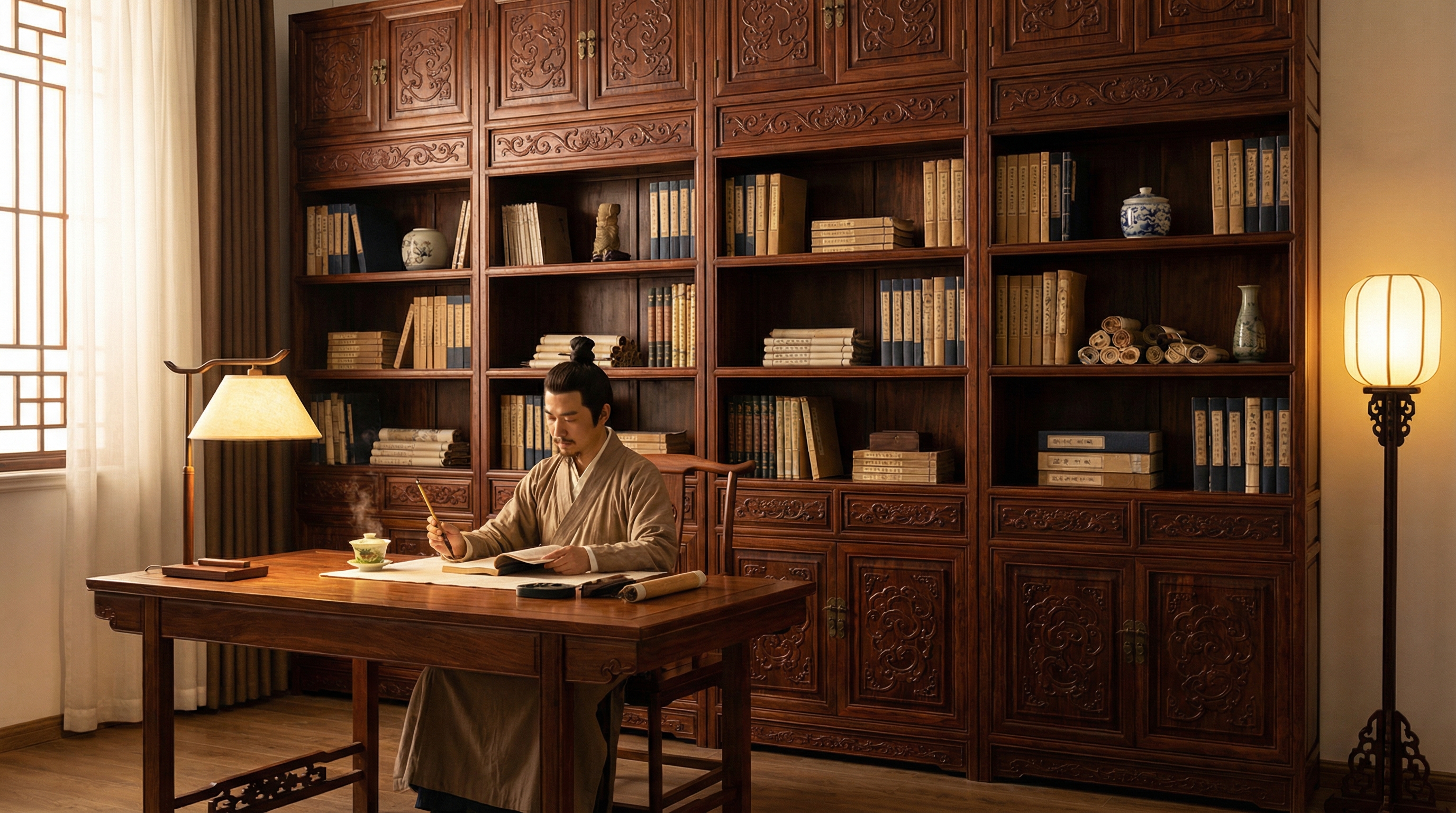 济南书房文人雅室定制工程案例