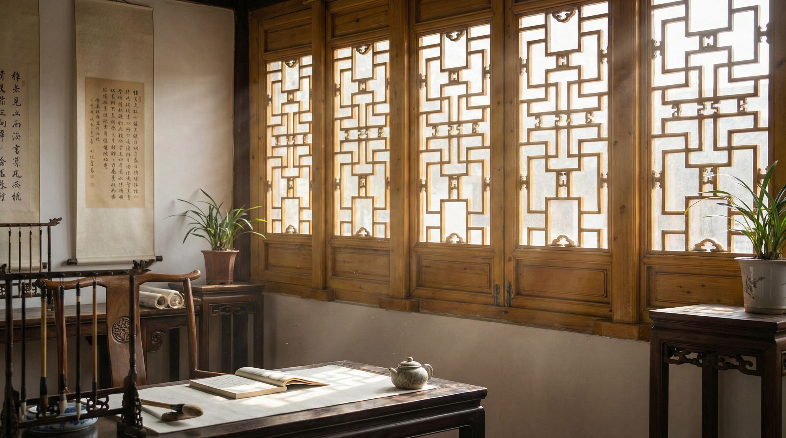 济南书房文人雅室定制工程案例 - 场景图二