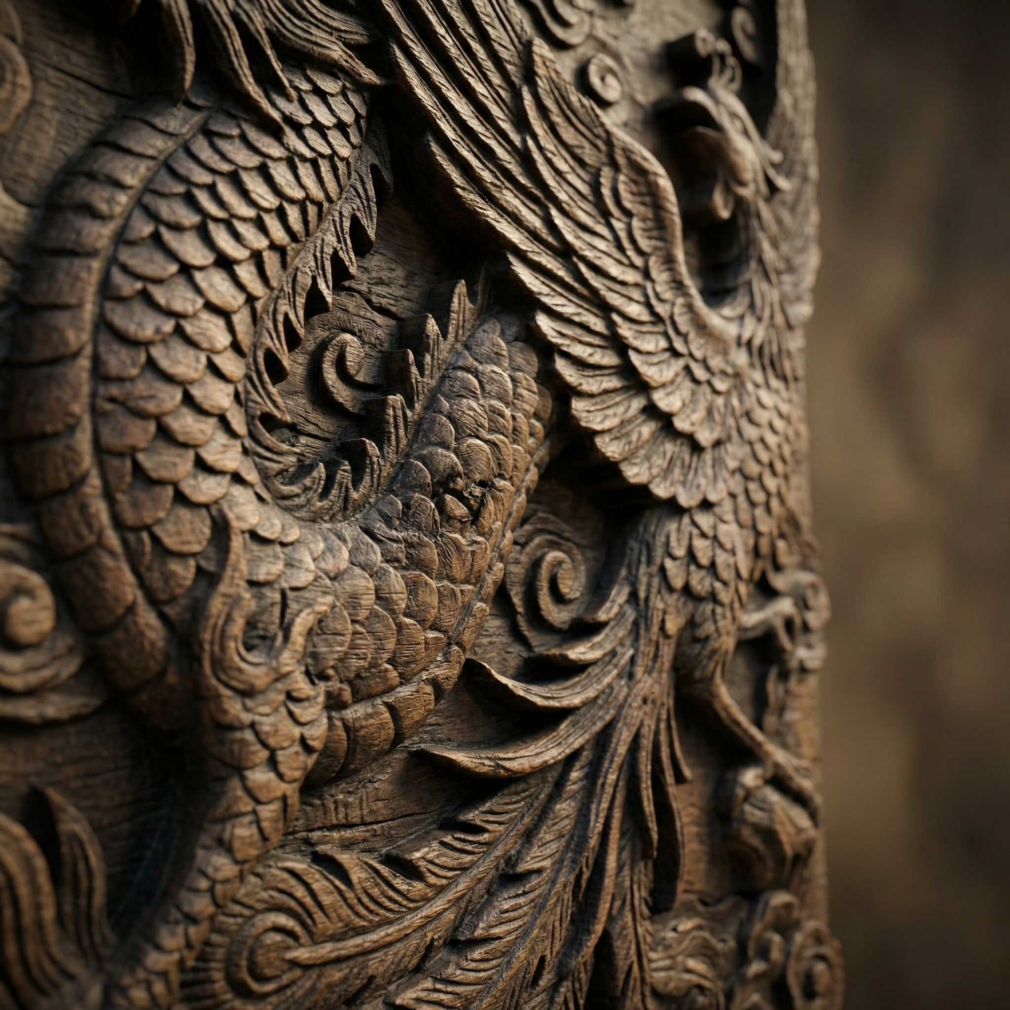 松鹤延年浮雕 细节图 2