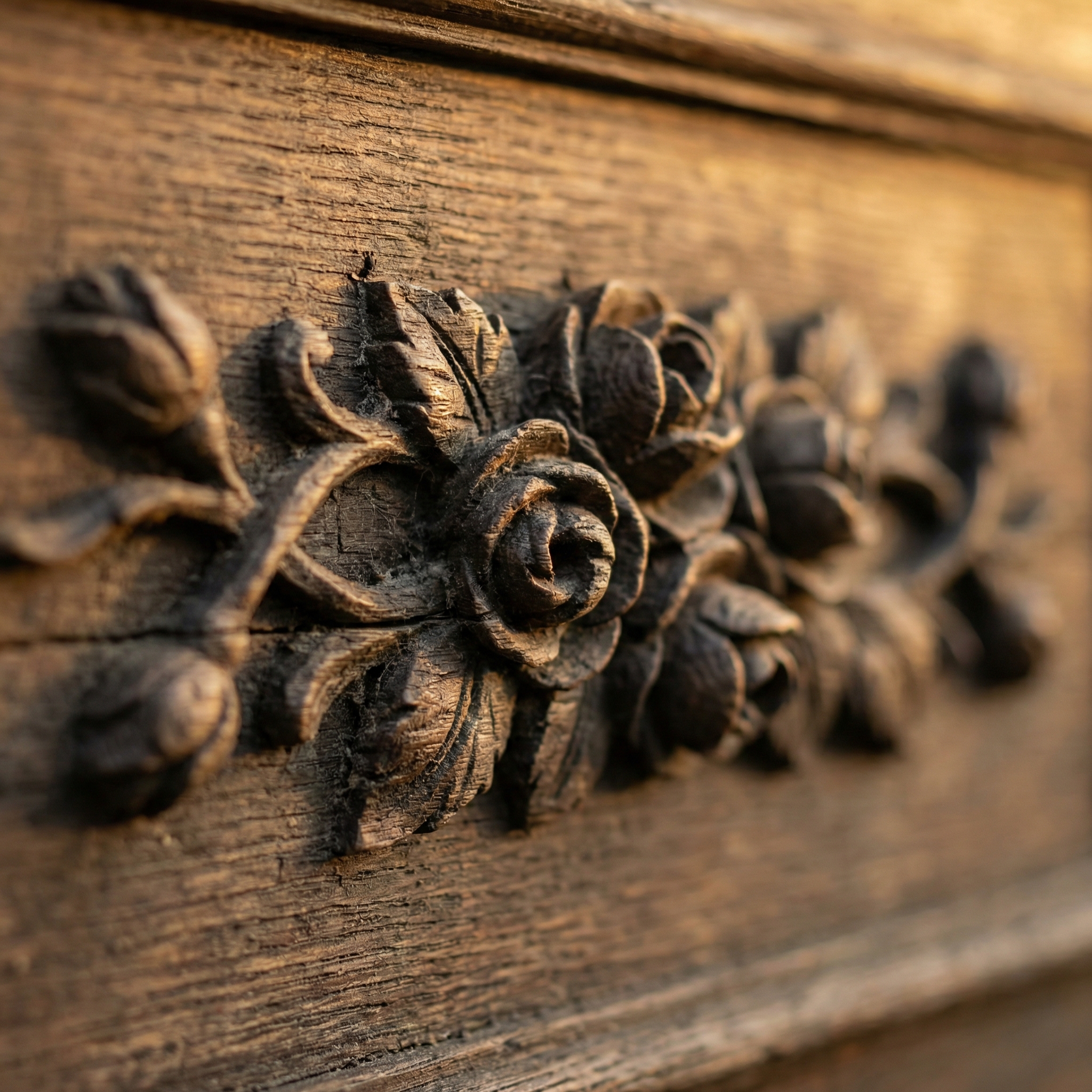 百福图浮雕屏心 细节图 2