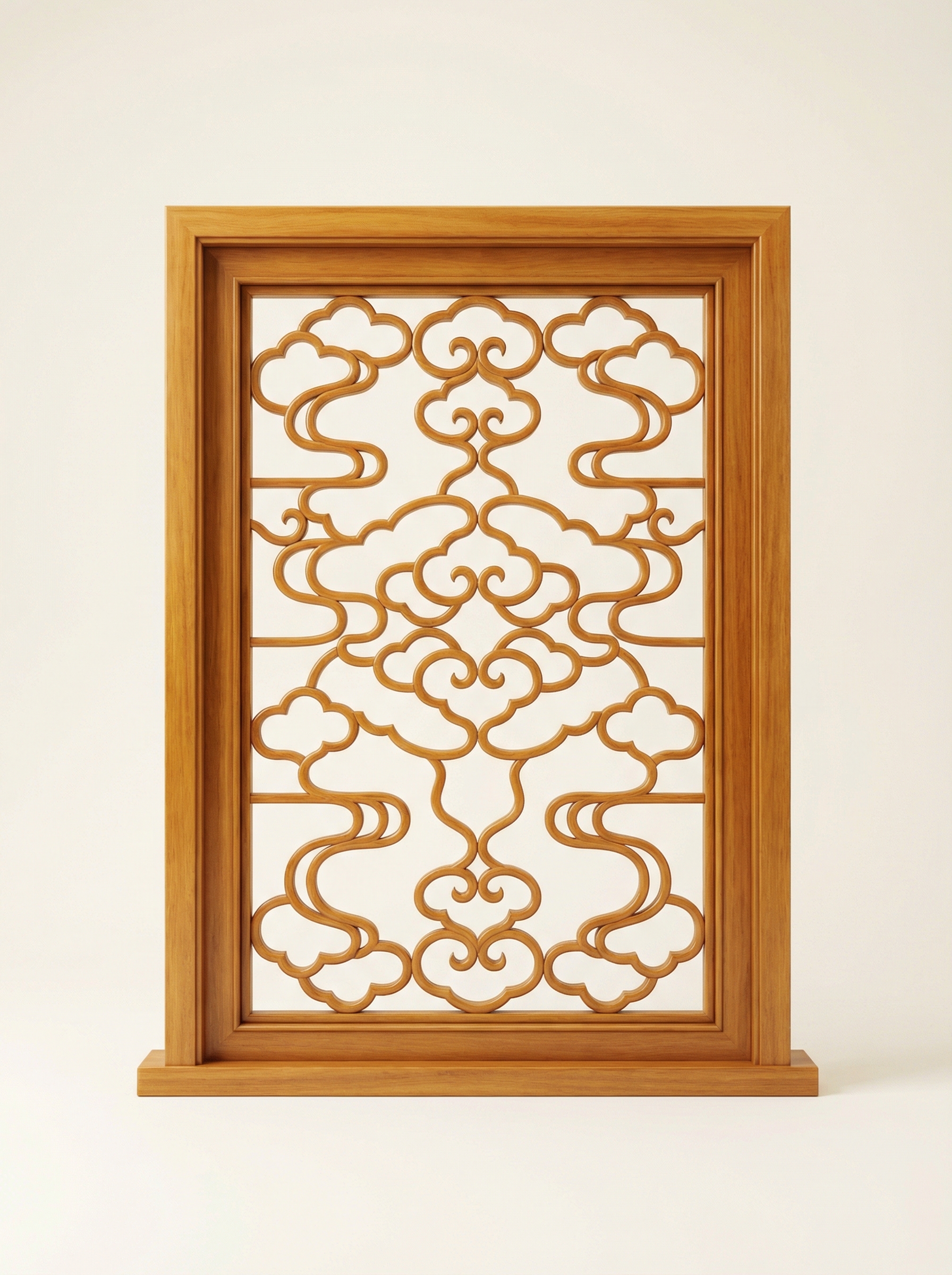 新中式缅甸花梨木卡子花镂空窗扇装饰